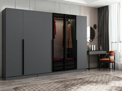 Ντουλάπα 270x210x52 εκ Anthracite Dark Grey 506MNR2853