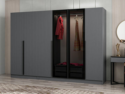 Ντουλάπα 270x210x52 εκ Anthracite Dark Grey 506MNR2853