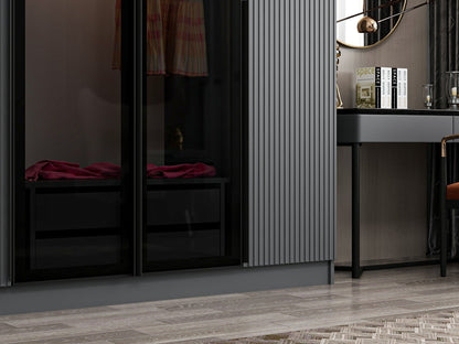 Ντουλάπα 270x210x52 εκ Anthracite Dark Grey 506MNR2853