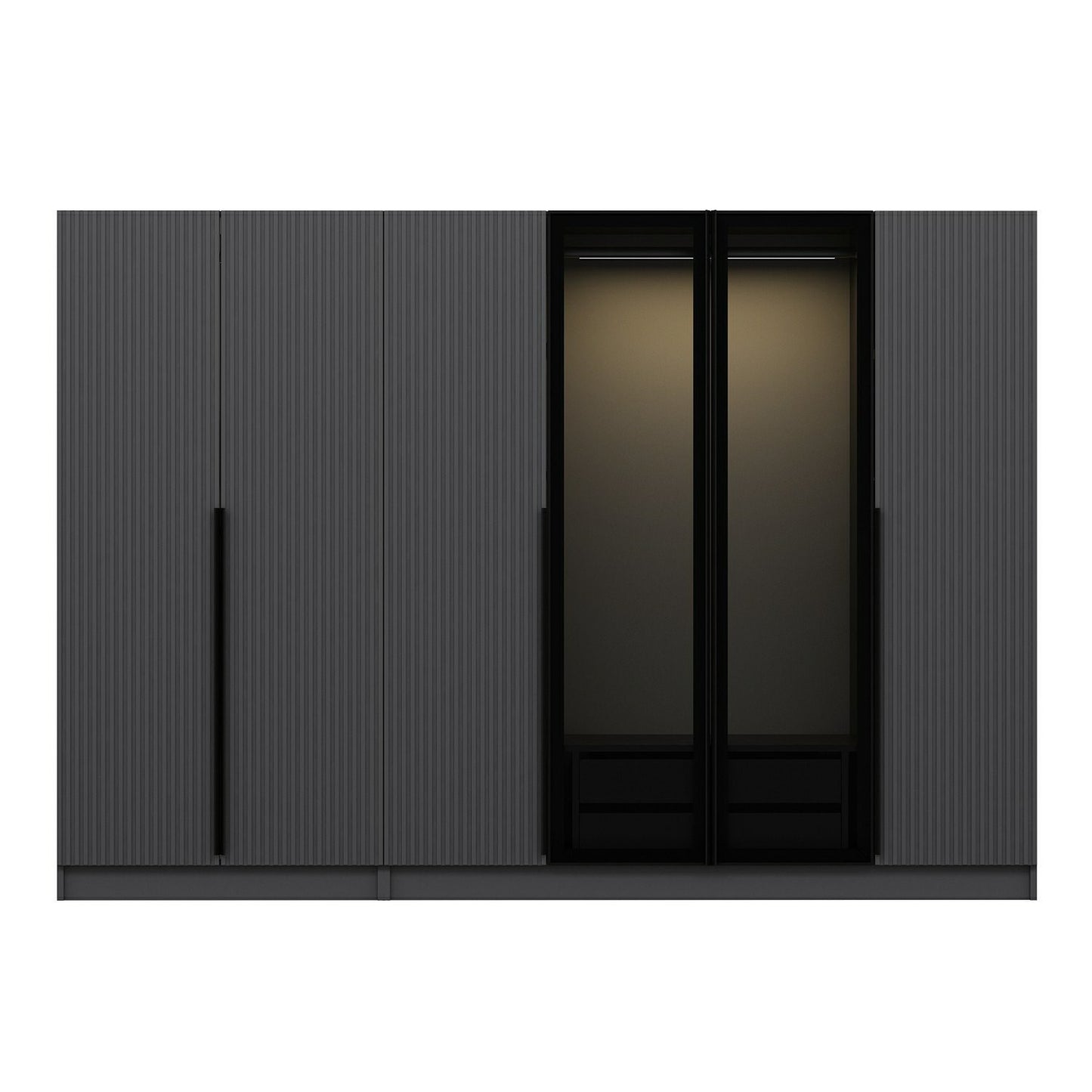 Ντουλάπα 270x210x52 εκ Anthracite Dark Grey 506MNR2853