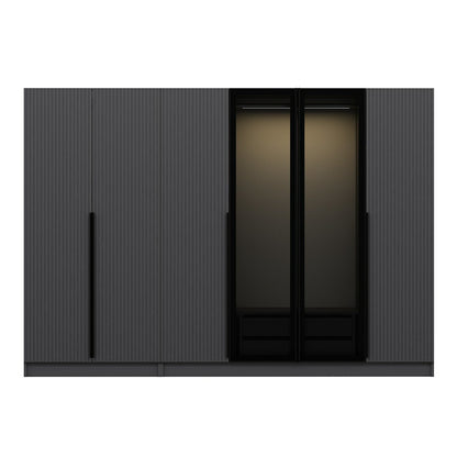 Ντουλάπα 270x210x52 εκ Anthracite Dark Grey 506MNR2853