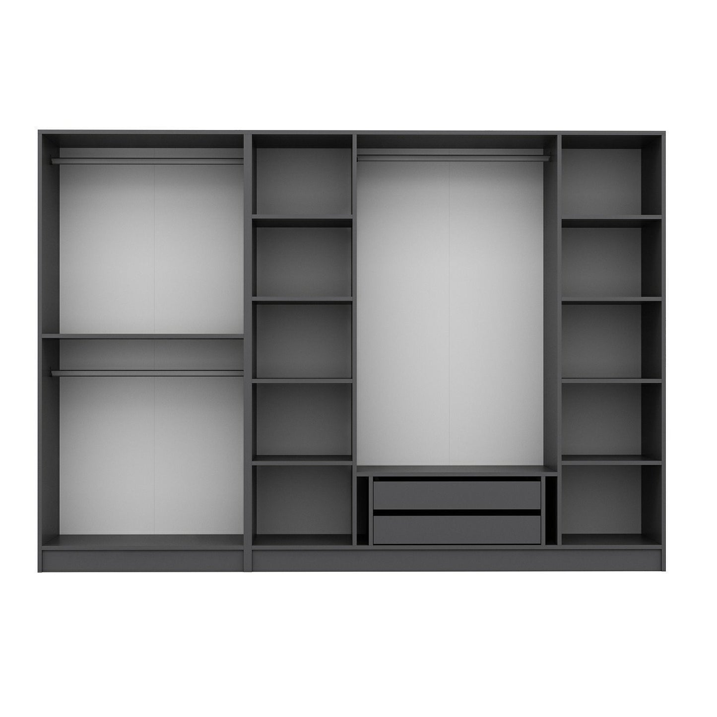 Ντουλάπα 270x210x52 εκ Anthracite Dark Grey 506MNR2853