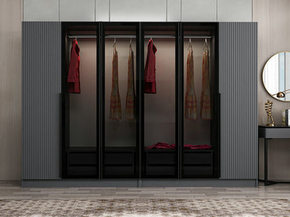 Ντουλάπα 270x210x52 εκ Anthracite Dark Grey 506MNR2854