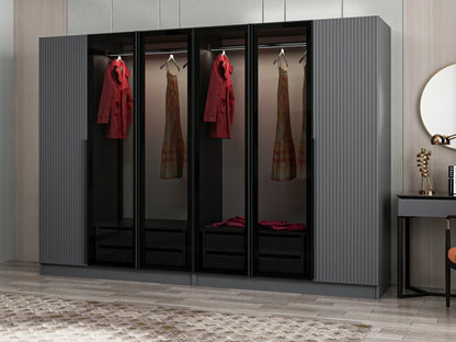 Ντουλάπα 270x210x52 εκ Anthracite Dark Grey 506MNR2854