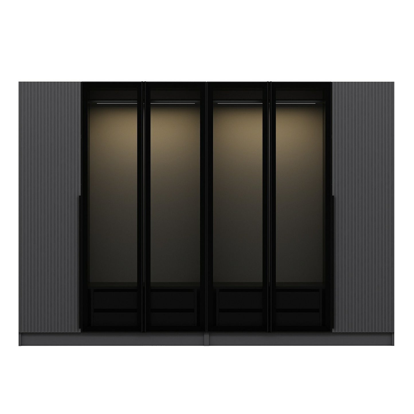 Ντουλάπα 270x210x52 εκ Anthracite Dark Grey 506MNR2854