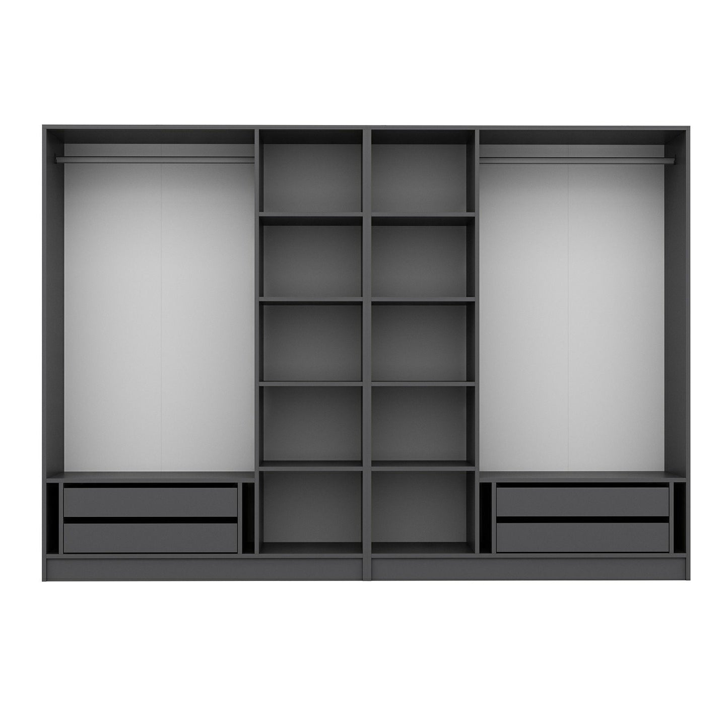 Ντουλάπα 270x210x52 εκ Anthracite Dark Grey 506MNR2854