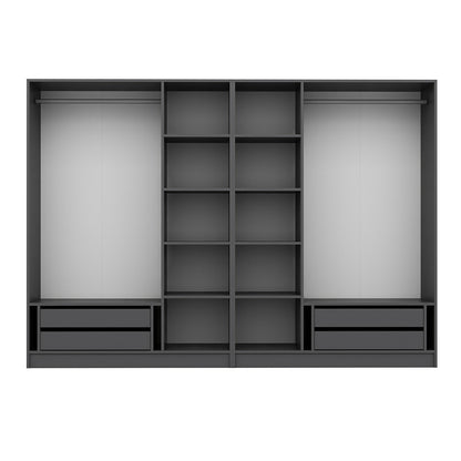 Ντουλάπα 270x210x52 εκ Anthracite Dark Grey 506MNR2854