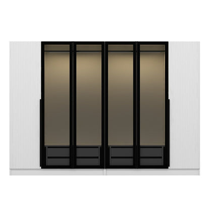 Ντουλάπα 270x210x52 εκ White Dark Grey 506MNR2856