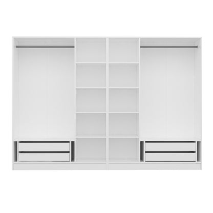 Ντουλάπα 270x210x52 εκ White Dark Grey 506MNR2856