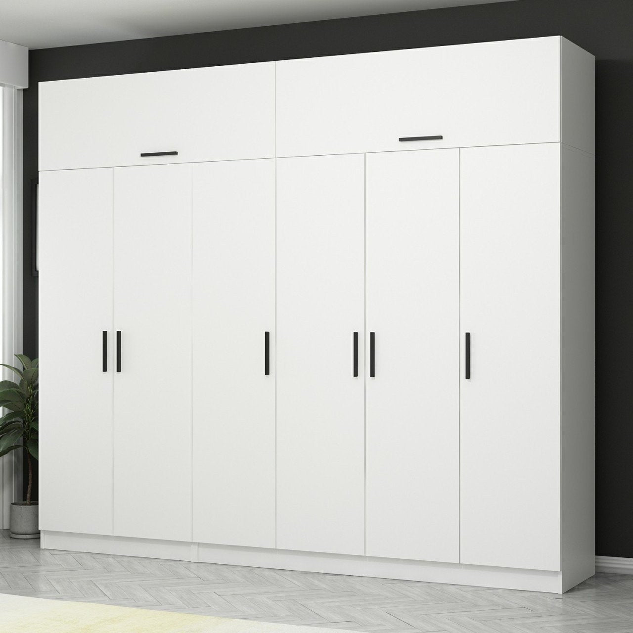 Ντουλάπα 270x235x52 εκ Λευκό 506MNR2862