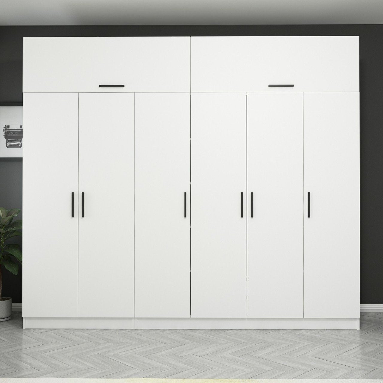 Ντουλάπα 270x255x52 εκ Λευκό 506MNR2863