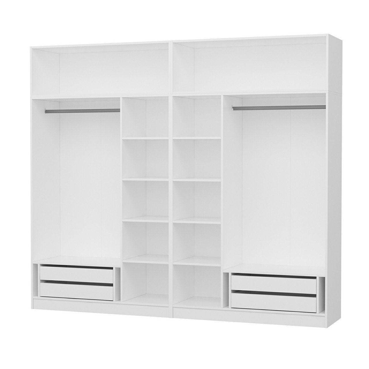 Ντουλάπα 270x255x52 εκ Λευκό 506MNR2865