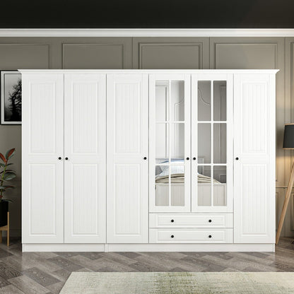 Ντουλάπα 270x190x52 εκ Λευκό 506MNR2868