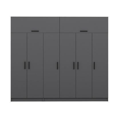Ντουλάπα 270x235x52 εκ Ανθρακί 506MNR2877