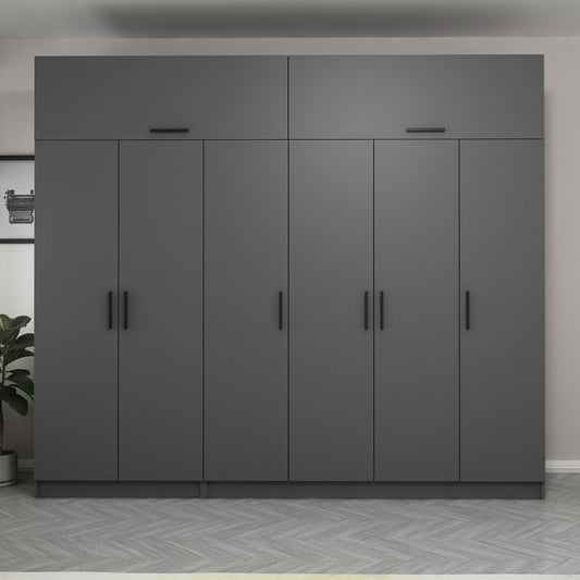 Ντουλάπα 270x255x52 εκ Ανθρακί 506MNR2878