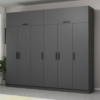 Ντουλάπα 270x255x52 εκ Ανθρακί 506MNR2878