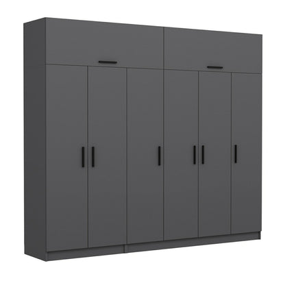 Ντουλάπα 270x255x52 εκ Ανθρακί 506MNR2878