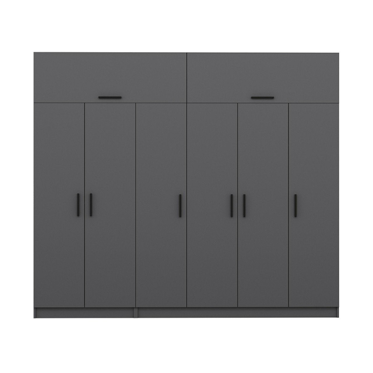 Ντουλάπα 270x255x52 εκ Ανθρακί 506MNR2878