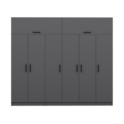 Ντουλάπα 270x255x52 εκ Ανθρακί 506MNR2878