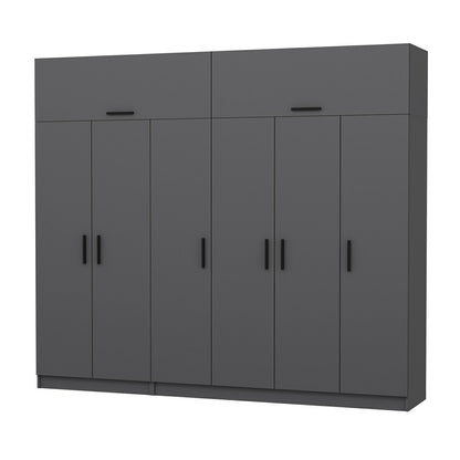Ντουλάπα 270x255x52 εκ Ανθρακί 506MNR2878