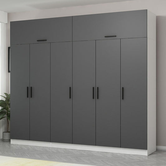 Ντουλάπα 270x235x52 εκ Ανθρακί 506MNR2881