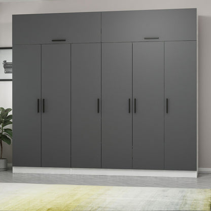 Ντουλάπα 270x235x52 εκ Ανθρακί 506MNR2881