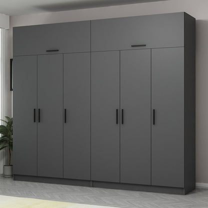 Ντουλάπα 270x235x52 εκ Ανθρακί 506MNR2883