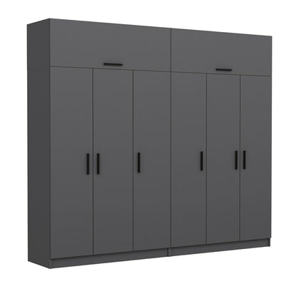 Ντουλάπα 270x235x52 εκ Ανθρακί 506MNR2883