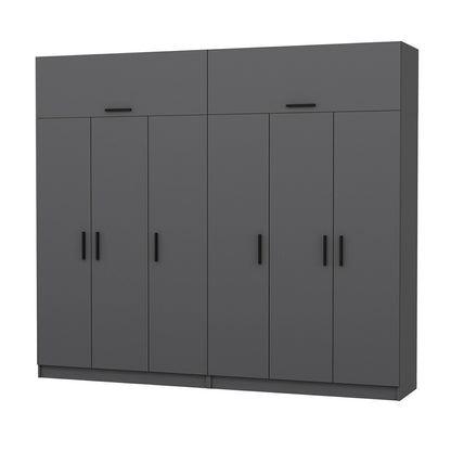 Ντουλάπα 270x235x52 εκ Ανθρακί 506MNR2883