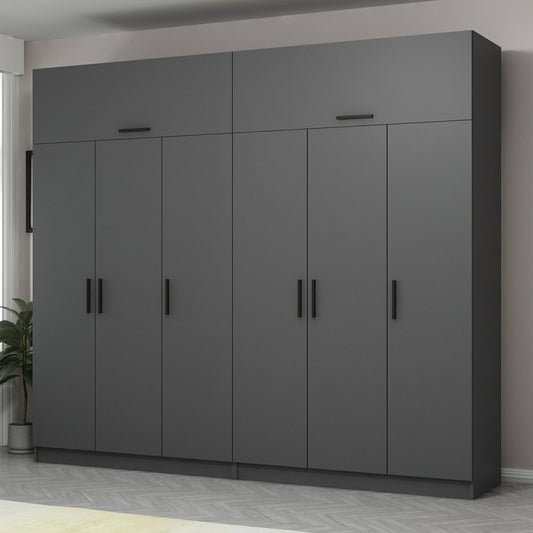 Ντουλάπα 270x255x52 εκ Ανθρακί 506MNR2884
