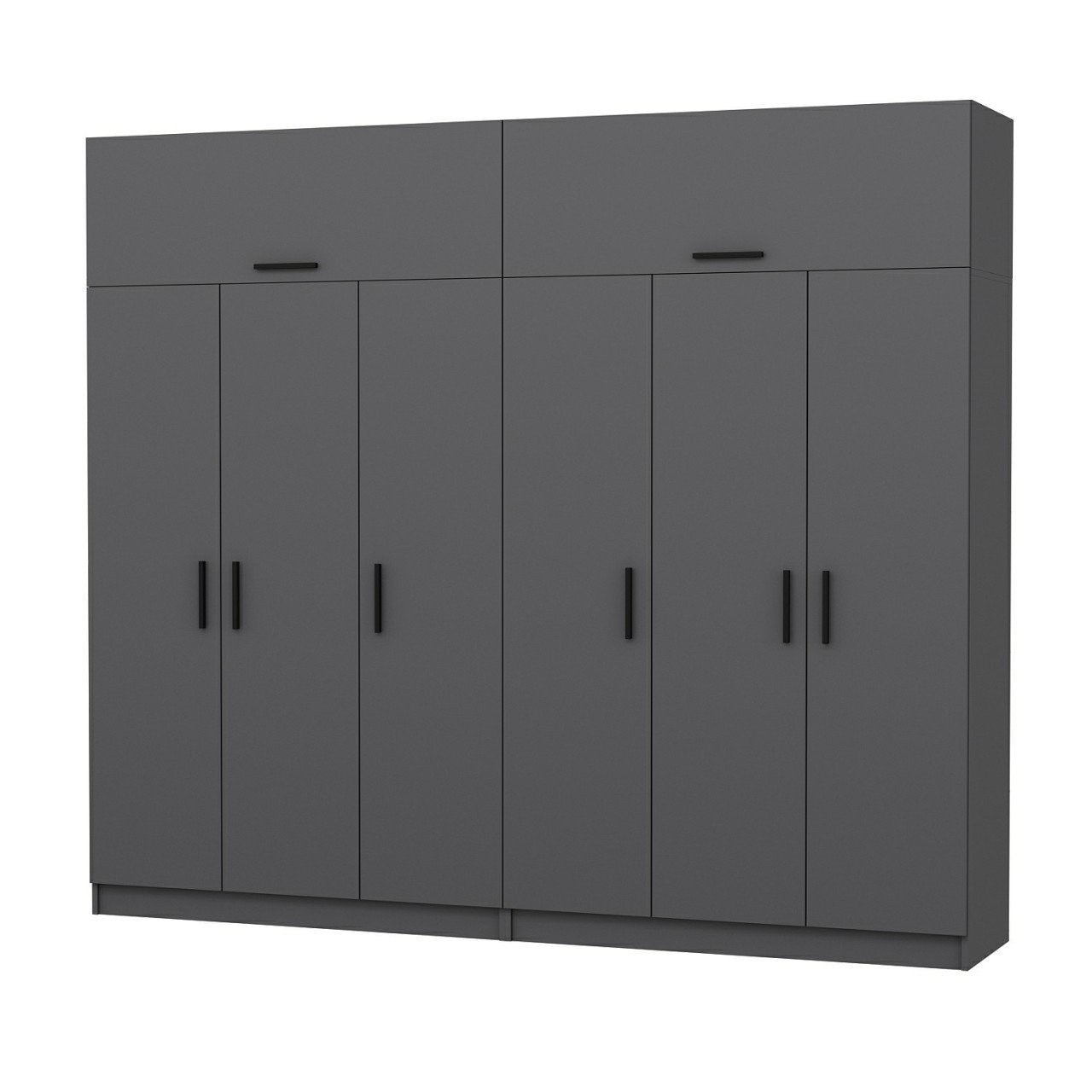 Ντουλάπα 270x255x52 εκ Ανθρακί 506MNR2884