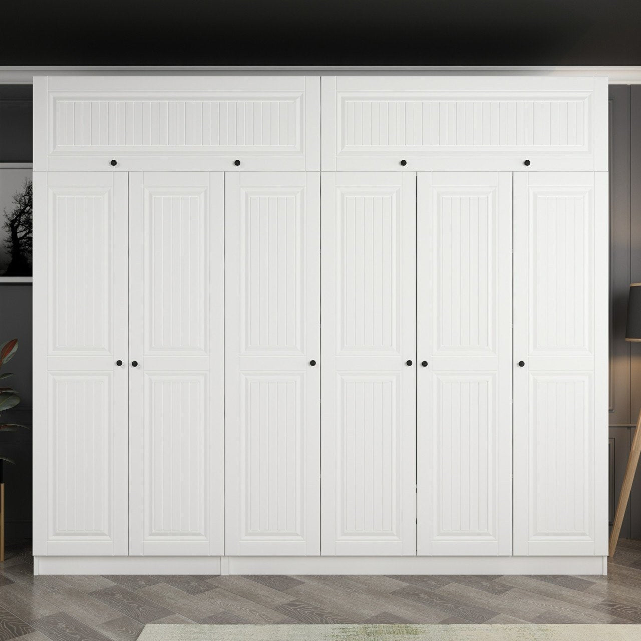 Ντουλάπα 270x255x52 εκ Λευκό 506MNR2890