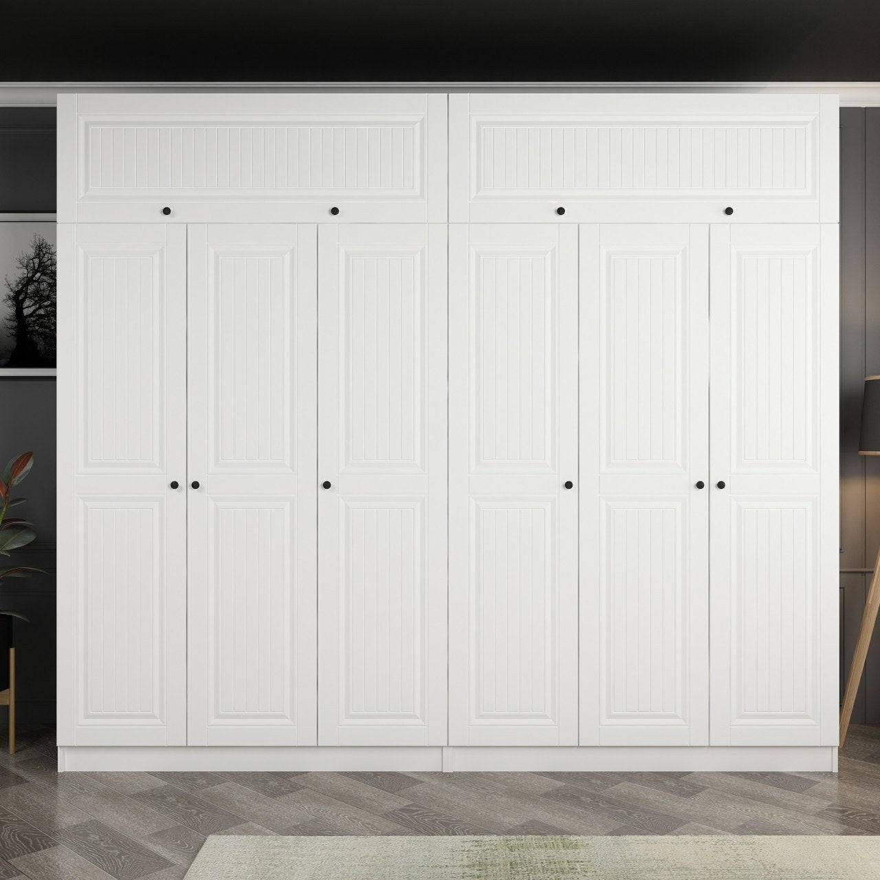 Ντουλάπα 270x255x52 εκ Λευκό 506MNR2892