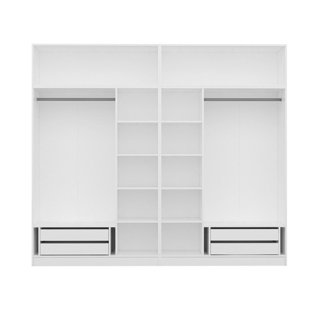 Ντουλάπα 270x255x52 εκ Λευκό 506MNR2892