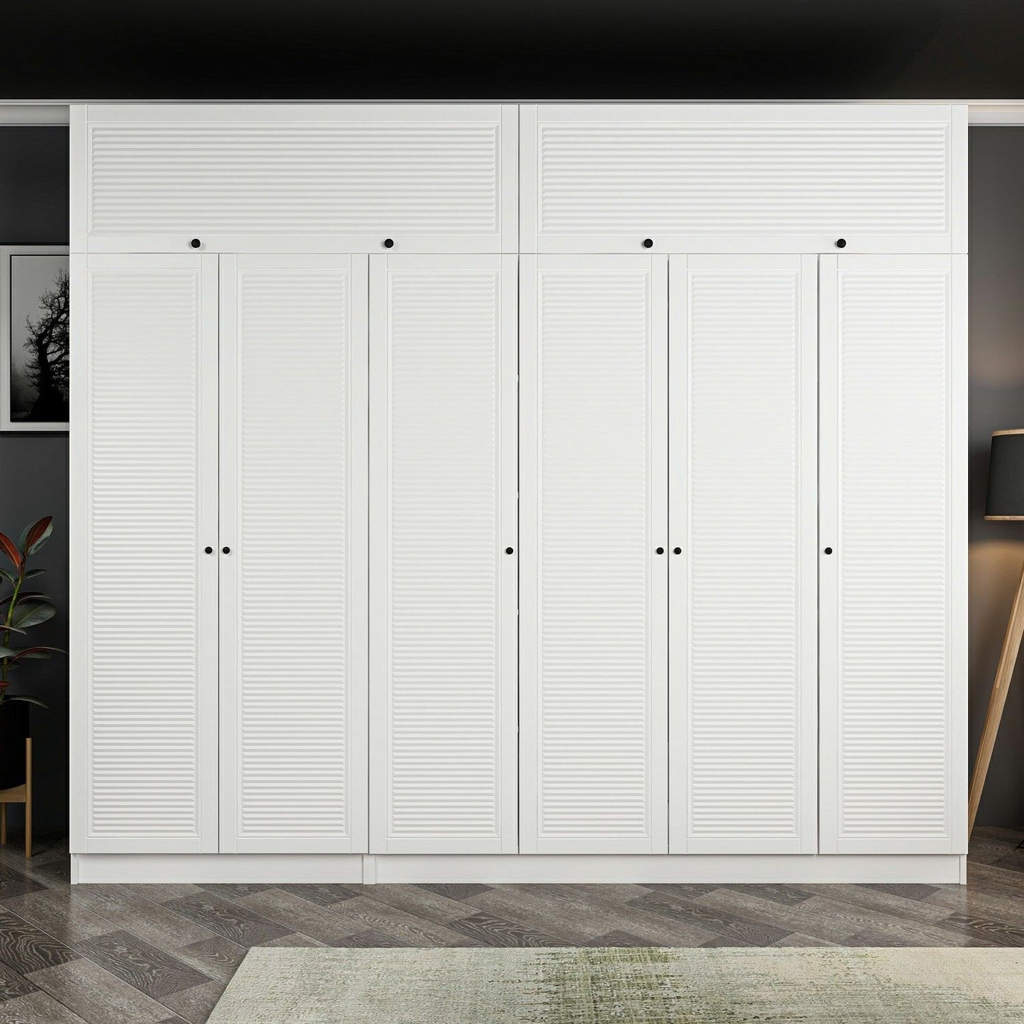 Ντουλάπα 270x190x52 εκ Λευκό 506MNR2902
