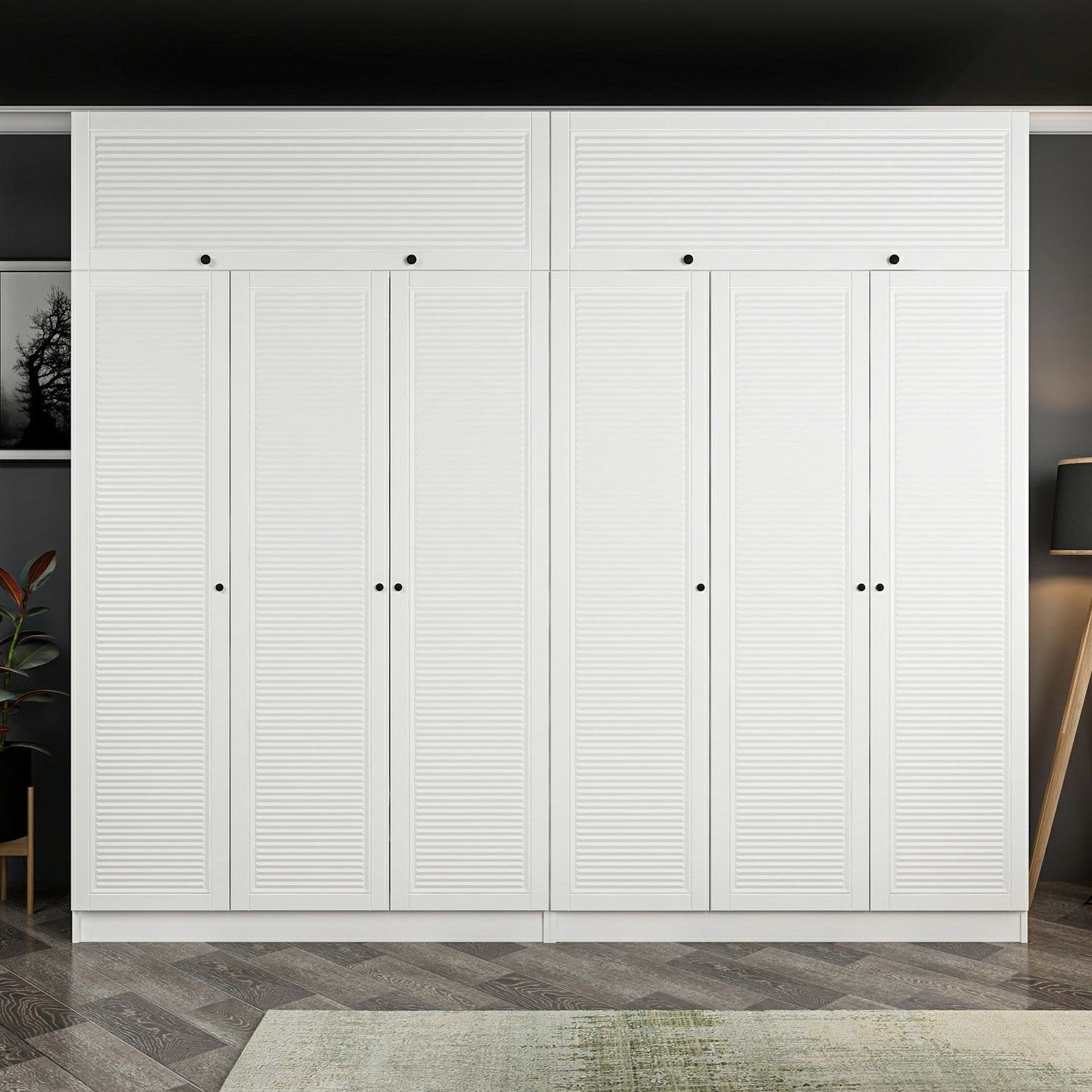 Ντουλάπα 270x190x52 εκ Λευκό 506MNR2904