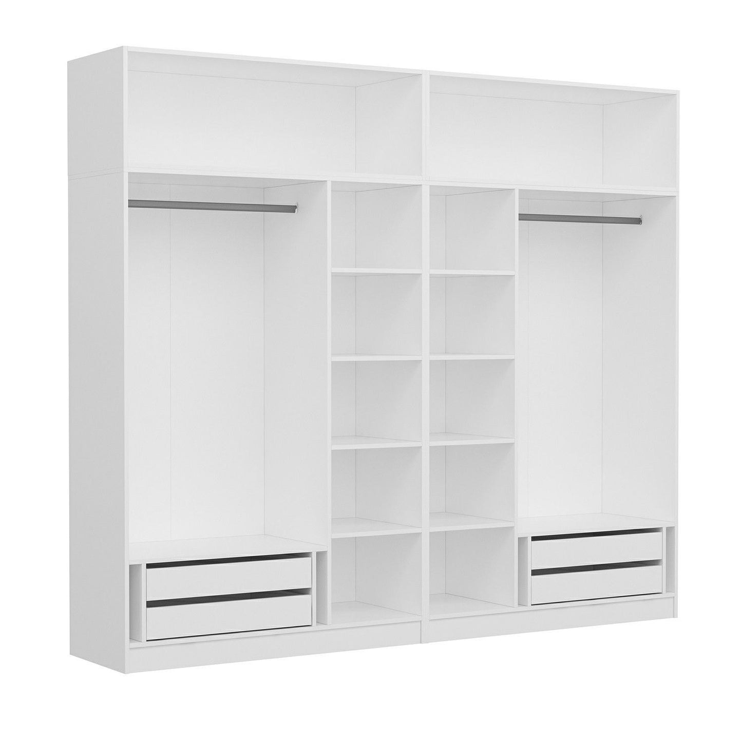Ντουλάπα 270x210x52 εκ Λευκό 506MNR2905