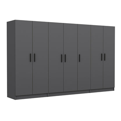 Ντουλάπα 315x210x52 εκ Ανθρακί 506MNR2952