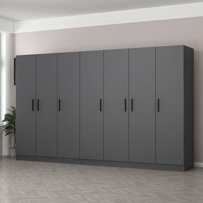Ντουλάπα 315x190x52 εκ Ανθρακί 506MNR2967