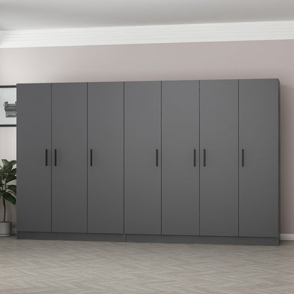 Ντουλάπα 315x210x52 εκ Ανθρακί 506MNR2968