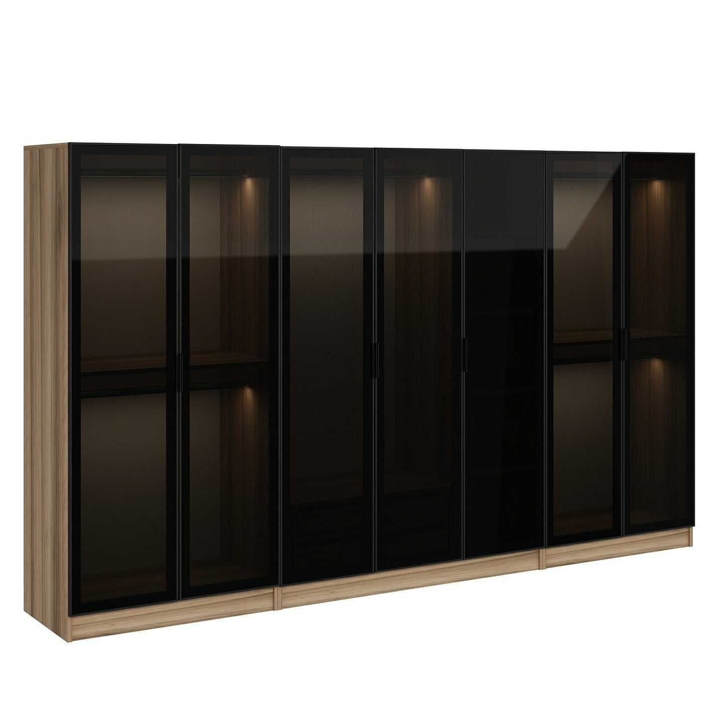 Ντουλάπα 315x210x52 εκ Golden Oak Dark Grey 506MNR3114