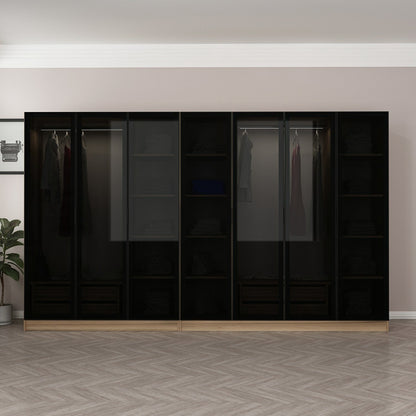 Ντουλάπα 315x210x52 εκ Golden Oak Dark Grey 506MNR3115