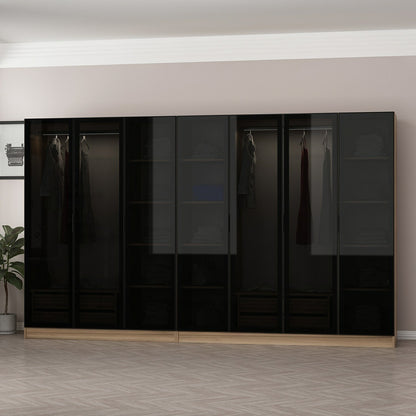 Ντουλάπα 315x210x52 εκ Golden Oak Dark Grey 506MNR3115