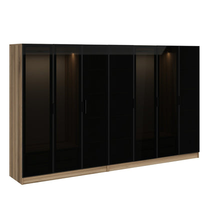 Ντουλάπα 315x210x52 εκ Golden Oak Dark Grey 506MNR3115