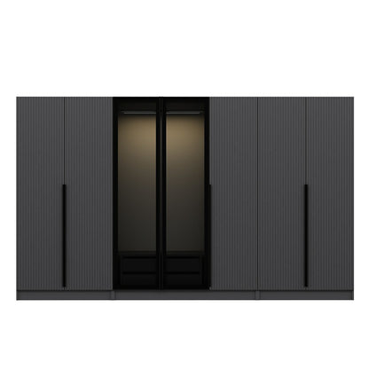 Ντουλάπα 315x210x52 εκ Anthracite Dark Grey 506MNR3122