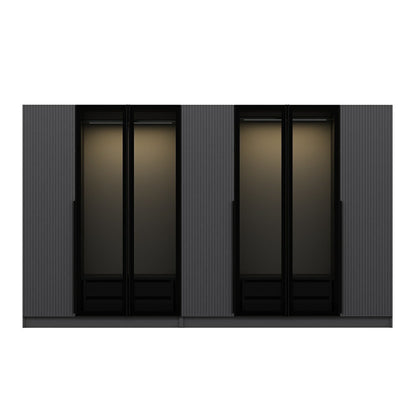Ντουλάπα 315x210x52 εκ Anthracite Dark Grey 506MNR3123
