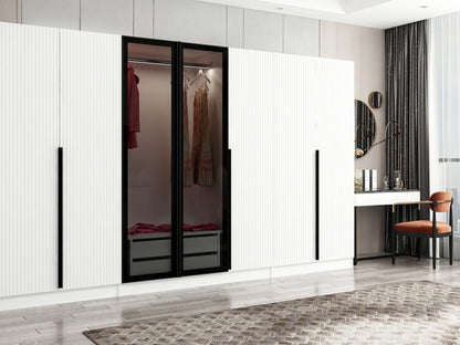 Ντουλάπα 315x210x52 εκ White Dark Grey 506MNR3124