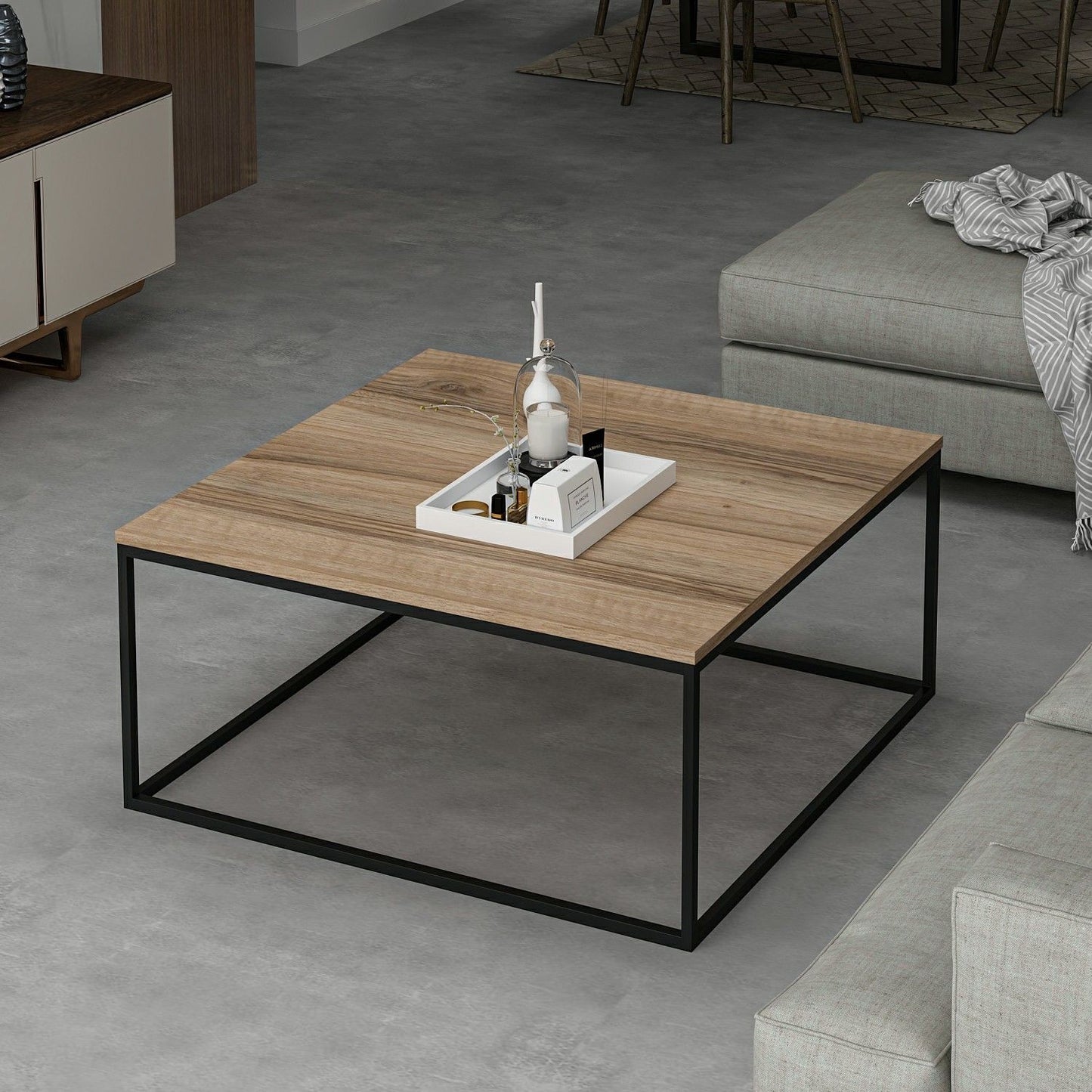 Τραπεζάκι Σαλονιού Dore 90 x 90 x 42 εκ GR506MNR3424