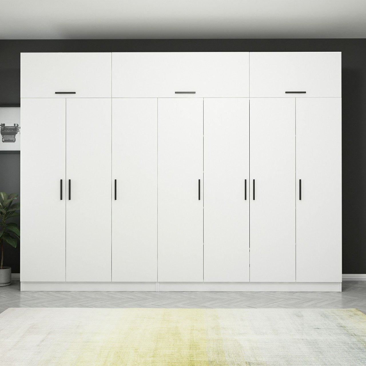 Ντουλάπα 315x235x52 εκ Λευκό 506MNR3505