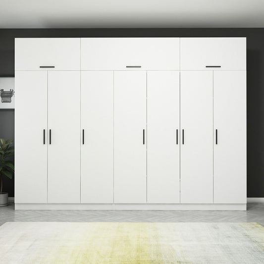 Ντουλάπα 315x255x52 εκ Λευκό 506MNR3506